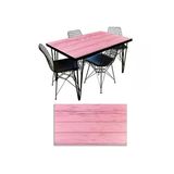 Pembe Ahşap Desenli Masa Kaplama Folyosu