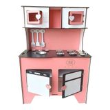 Pembe Ahşap Oyuncak Mutfak Gis02