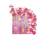 Pembe Ayıcık Gold 1 Yaş Folyo Balonlu Iyi Ki Doğdun Yazılı Pembe Gold Doğum Günü Parti Seti