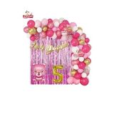 Pembe Ayıcık Gold 5 Yaş Folyo Balonlu Iyi Ki Doğdun Yazılı Pembe Gold Doğum Günü Parti Seti