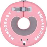 Pembe Bebek Yüzme Boyun Simidi Güvenli ve Emniyetli, Konforlu Kullanım - Ahşap - Bej - Seçenek 1
