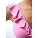 Pembe Begonia Fırfırlı Bikini Üstü - 36