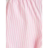 Pembe Beli Lastikli Çizgili Kız Çocuk Pijama Şortu