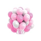 Pembe Beyaz Fuşya Renkli Pastel Balon 30 Adet, 5786544245