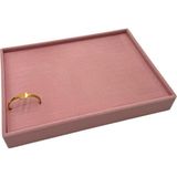 Pembe Bileklik ve Kelepçe Tablası, Şık ve Kullanışlı Aksesuar Seçeneği - Ahşap - Bej