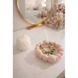 Pembe Bubble Mumluk/ Kolye, Küpe Organizeri & Beyaz Bubble Mum-Yatak Odası Dekoru