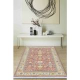 Pembe Çerçeveli Dokuma Pamuk Taban Kaymaz Kilim Klm216
