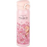 Pembe Çiçek Desenli Paslanmaz Çelik Termos 500ML