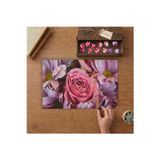 Pembe Çiçekler Tasarımı 240 Parça Ahşap Puzzle Ahşap Kutuda MP03269