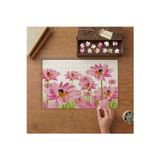 Pembe Çiçeklere Konmuş Arılar Tasarımı 240 Parça Ahşap Puzzle Ahşap Kutuda MP04235