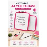 Pembe Çift Taraflı Yazı Tahtası 1 Adet Keyroad 20X30 Cm Plastik Kolay Silinebilir Beyaz Yazı Tahtası Büro Etkinlik Ders