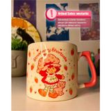 Pembe Çilek Kız Desenli Kupa Bardak, Çay ve Kahve Için Şık Tasarım - Seçenek 1