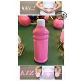 Pembe Cinsiyet Belirleme Parmak Boyası 1 Adet 500 Ml Kız Cinsiyet Açıklama Boyası Yıkanabilir Zararsız
