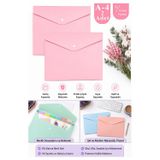 Pembe Çıtçıtlı Dosya Pastel Renk A4 2 Adet Dosy Plastik Renkli Zarf Dosya Çıt Çıtlı Dosya Ödev Evrak Belge Saklama