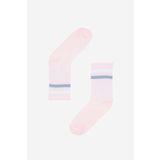 Pembe Cizgili Havlu Soket Corap