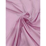 Pembe Çizgili Kumaş – Modern Ince Çizgi Desenli Gömlek Tunik Elbise Kumaş 150 cm En - 1 m