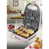Pembe Çocuk Waffle Makinesi, Pratik ve Eğlenceli Lezzetler Yapın - Ahşap - Bej