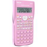 Pembe Çok Fonksiyonlu Bilimsel Hesap Makinesi 2 Dijital D82MS - Seçenek 1 - Ahşap
