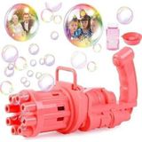 PEMBE ÇOKLU KÖPÜK ATAN KÖPÜK TABANCASI BUBBLES GUN BALONCUK TABANCASI PİLLİ KÖPÜK MakineSI PİNK GUN