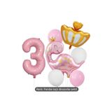 Pembe Dinazor Folyolu Yaş Balon Set, 3