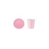 Pembe Doğum Günü Tabak Bardak seti 8 Kişilik