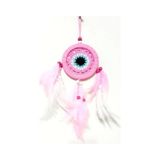 Pembe Dream Catcher Pembe Ve Beyaz Kuş Tüylü Düş Kapanı El Yapımı Duvar Süsü