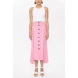 Pembe Düğmeli Volanlı Etek 81063 - 00406 Pembe - 42