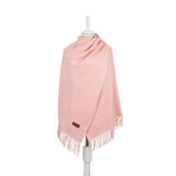 Pembe Düz Renk Kışlık Şal