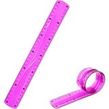 Pembe Esnek Plastik Cetvel Flexy Cetvel Kırılmayan Cetvel 30 cm - 1 Adet