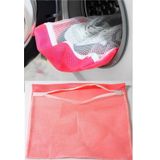 Pembe Fermuarlı - Hassas Çamaşır Terlik Ayakkabı Yıkama Filesi Büyük Boy