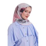Pembe Fırça Desen Pamuk Eşarp