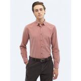 Pembe Fitilli Regular Fit Dokuma Kadife Casual %100 Pamuk Gömlek