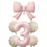 Pembe Fiyonk Ayçiçeği Folyo Balon Set Doğum Günü Konsepti 3 Yaş, 324553