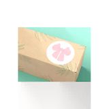 Pembe Fiyonk Etiketi Fiyonk Baskılı Yuvarlak Mat Çıkartma Round Sticker 3 Cm (95 Adet)