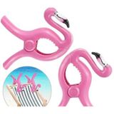 Pembe Flamingo Plaj Havlusu Mandalı, 2'li Set, Güçlü Tutuşlu, Taşınabilir Klips