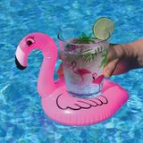 Pembe Flamingo Şişme Bardak Simidi İçecek Tutacağı