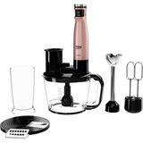 Pembe Floral El Blender Seti, Şık ve Kullanışlı, Hızlı Karışım Özelliği