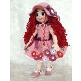 Pembe Gelincik Bebek Amigurumi Organik Oyuncak