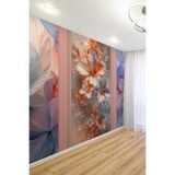 Pembe Gerbera Çiçek Desenli Tekstil Duvar Kağıdı, 150 x 100, 2025-869-02