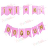 Pembe Gold Doğum Günü Süsü İyi Ki Doğdun Yazı