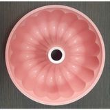 Pembe Granit Döküm Dilimli Kek Kalıbı, Dayanıklı ve Şık Tasarım - Seçenek 1 - Ahşap - Bej