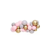 Pembe Gri Krom Gold Balon Seti 35 Adet