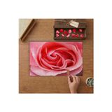 Pembe Gül - Yakın Çekim Çiçek Tasarımı 240 Parça Ahşap Puzzle Ahşap Kutuda MP01092