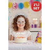 Pembe Happy Birthday Simli Doğum Günü Taç ve Gözlük Seti – 2’li Parti Aksesuarı Fotoğraf Konsepti