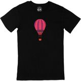 Pembe Hava Balonu Siyah Tişört - 5XL