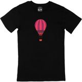 Pembe Hava Balonu Siyah Tişört - XL