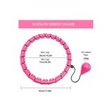 Pembe Hula Hoop Çember 24'Lü Hulahoop, Egzersiz Çemberi, Egzersiz