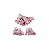 Pembe Işıklı Ayarlanabilir Alıştırma Başlangıç Pateni Ekonomik Paten - 30-33
