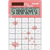 Pembe Kedi Pati Desenli Standart Hesap Makinesi