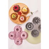 Pembe Kek Kalıbı 32 cm Alüminyum Standart, Tek Parça, Güzel Sunumlar - Seçenek 1 - Ahşap - Bej